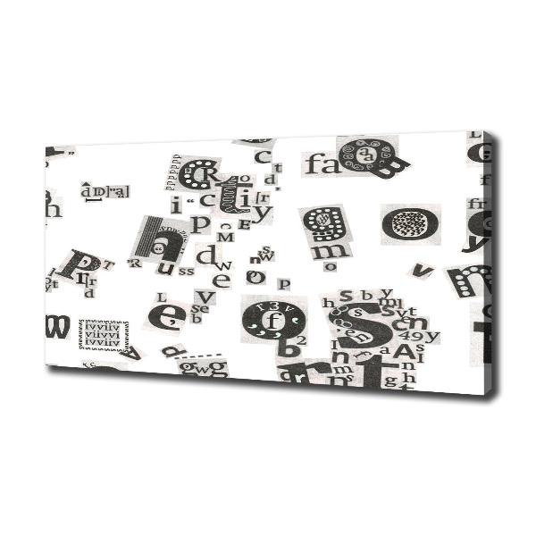 Quadro stampa su tela Lettere da un giornale