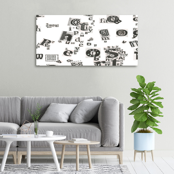 Quadro stampa su tela Lettere da un giornale