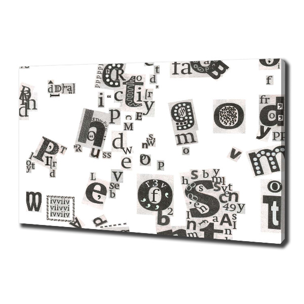 Quadro stampa su tela Lettere da un giornale