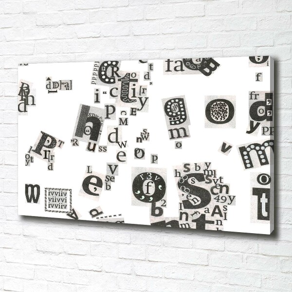 Quadro stampa su tela Lettere da un giornale