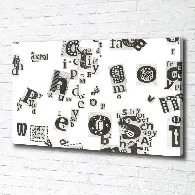 Quadro stampa su tela Lettere da un giornale
