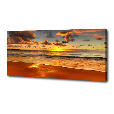 Quadro su tela Spiaggia al tramonto
