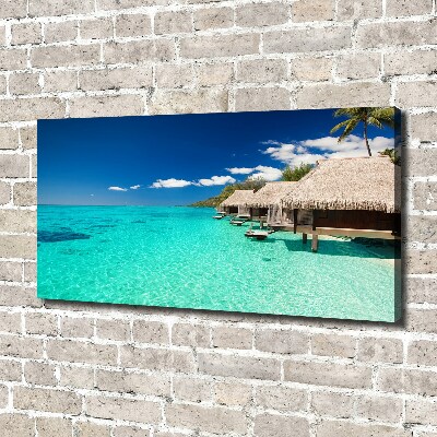 Foto quadro su tela Bungalow sull'acqua