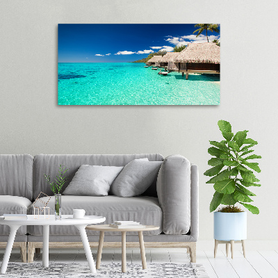 Foto quadro su tela Bungalow sull'acqua