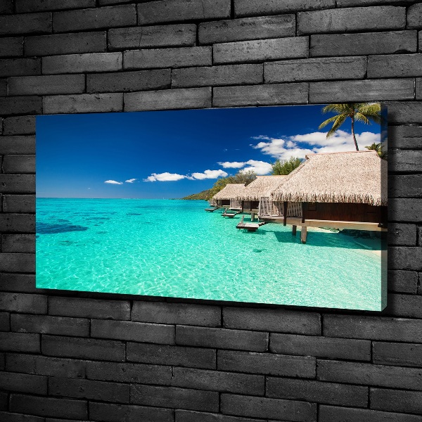 Foto quadro su tela Bungalow sull'acqua