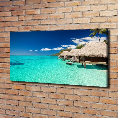 Foto quadro su tela Bungalow sull'acqua