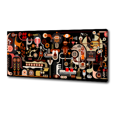 Quadro su tela Produzione del caffè