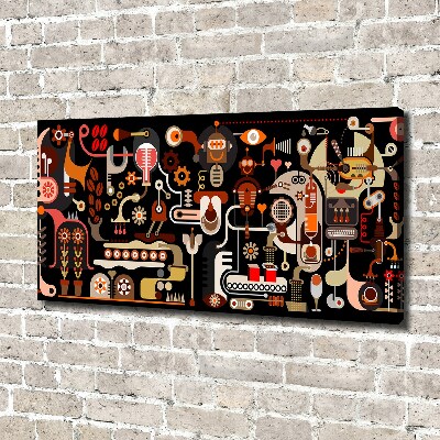 Quadro su tela Produzione del caffè