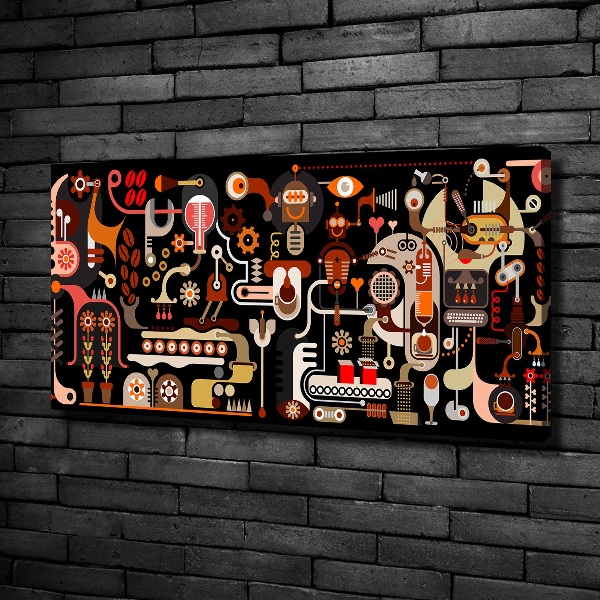 Quadro su tela Produzione del caffè