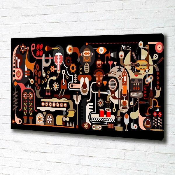 Quadro su tela Produzione del caffè