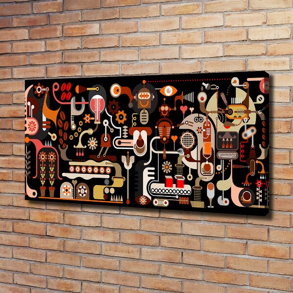 Quadro su tela Produzione del caffè
