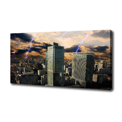 Quadro su tela Tempesta su Varsavia