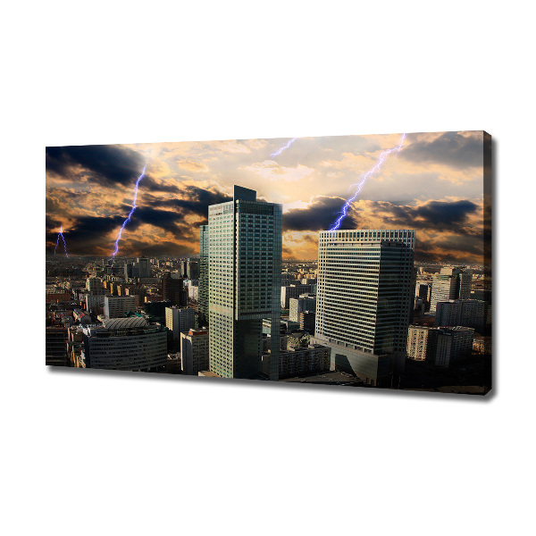 Quadro su tela Tempesta su Varsavia