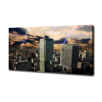 Quadro su tela Tempesta su Varsavia