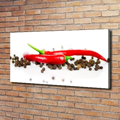 Foto quadro su tela Peperoncino e pepe
