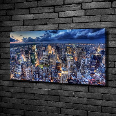 Quadro su tela Vista a volo d'uccello di New York