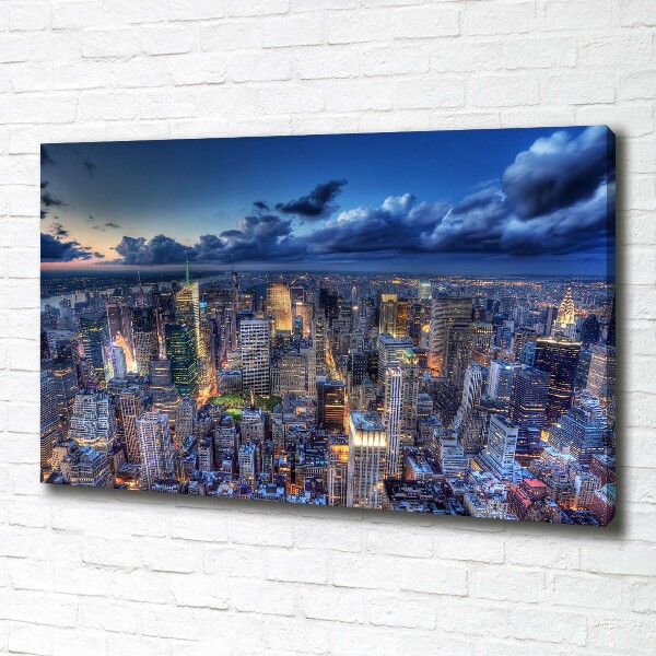 Quadro su tela Vista a volo d'uccello di New York
