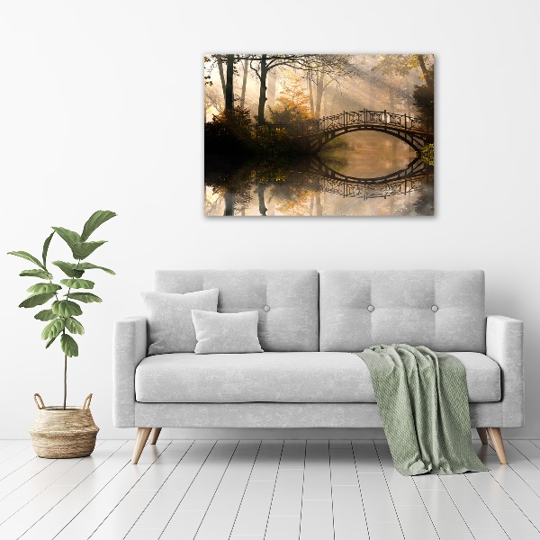 Quadro su tela Vecchio ponte in autunno