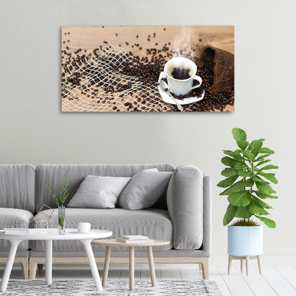 Foto quadro su tela Caffè e chicchi di caffè