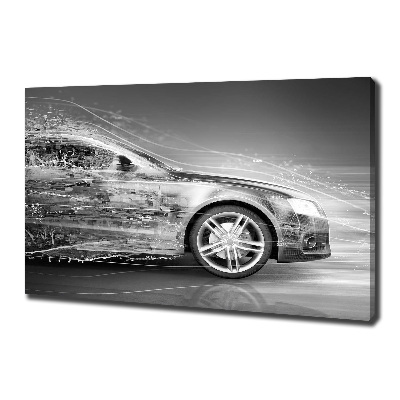 Foto quadro su tela Un'auto che corre a tutta velocità