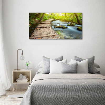 Quadro su tela Sentiero lungo il fiume