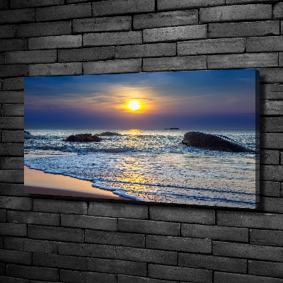 Quadro stampa su tela Mare al tramonto