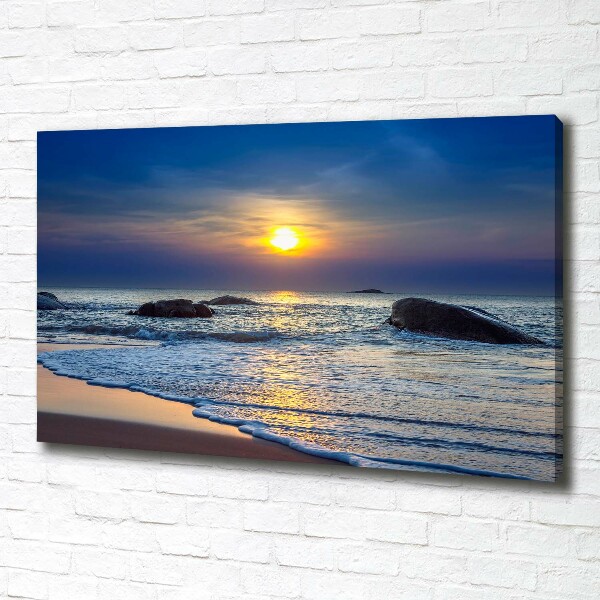 Quadro stampa su tela Mare al tramonto