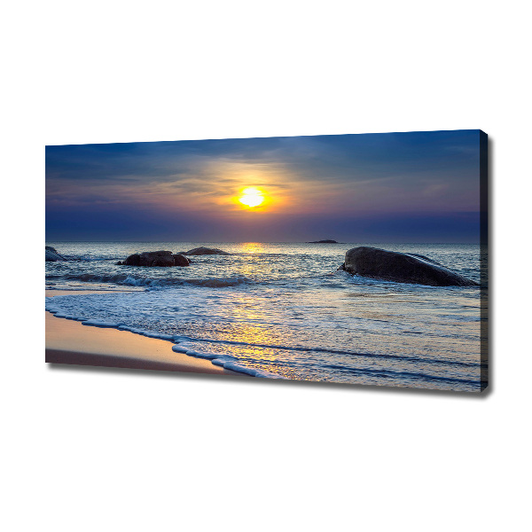 Quadro stampa su tela Mare al tramonto