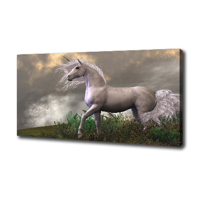 Quadro su tela Unicorno grigio