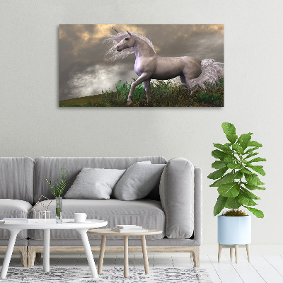 Quadro su tela Unicorno grigio