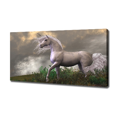 Quadro su tela Unicorno grigio