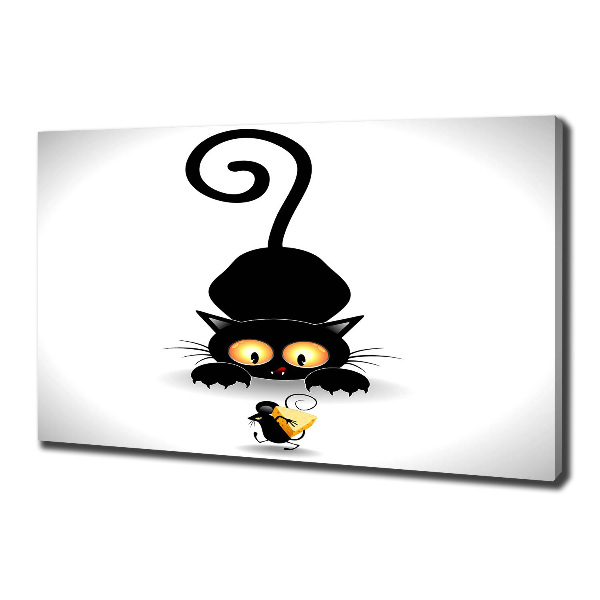 Quadro su tela Gatto e topo