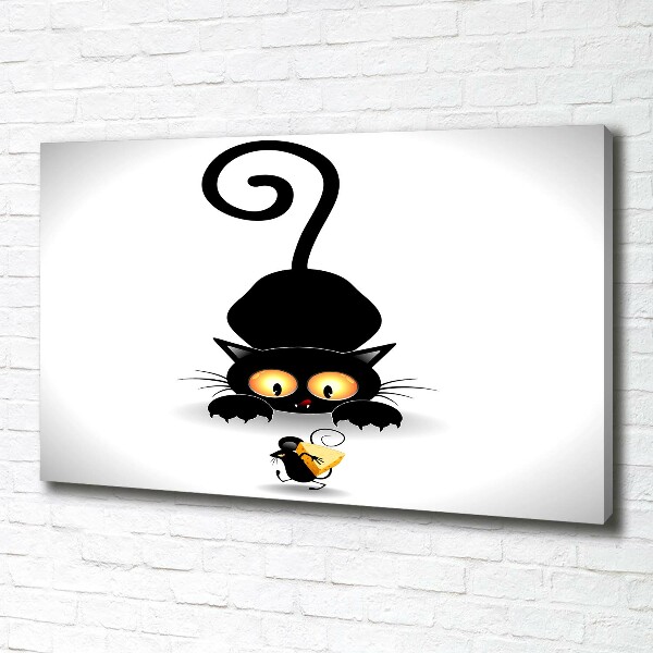 Quadro su tela Gatto e topo