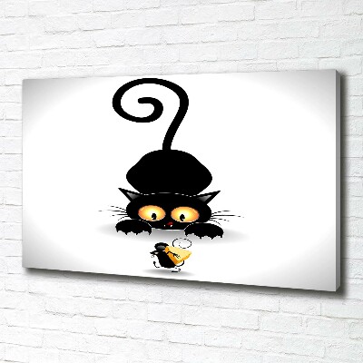 Quadro su tela Gatto e topo