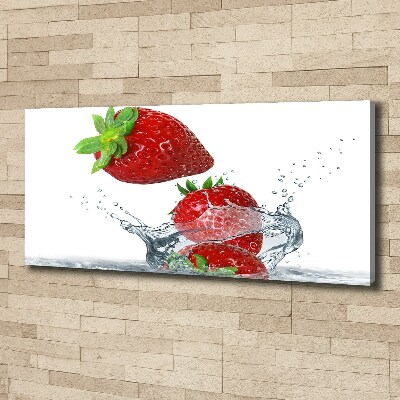 Quadro su tela Fragole e acqua
