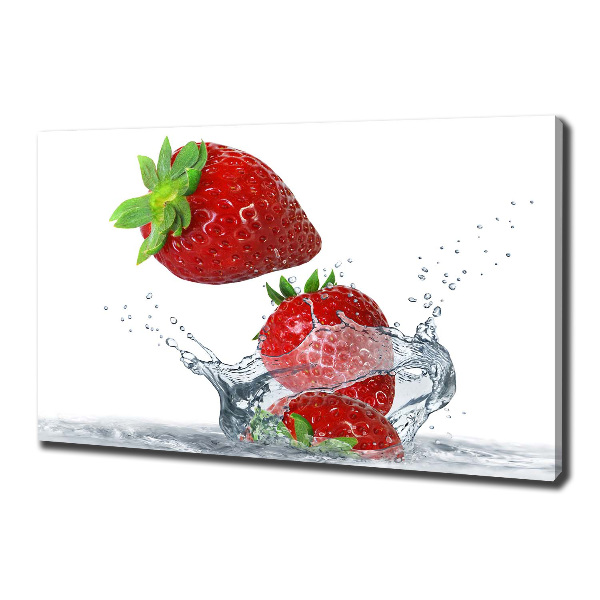 Quadro su tela Fragole e acqua