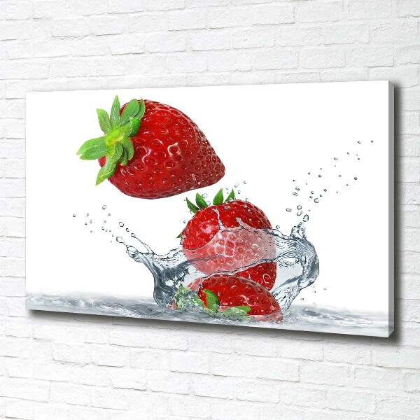 Quadro su tela Fragole e acqua