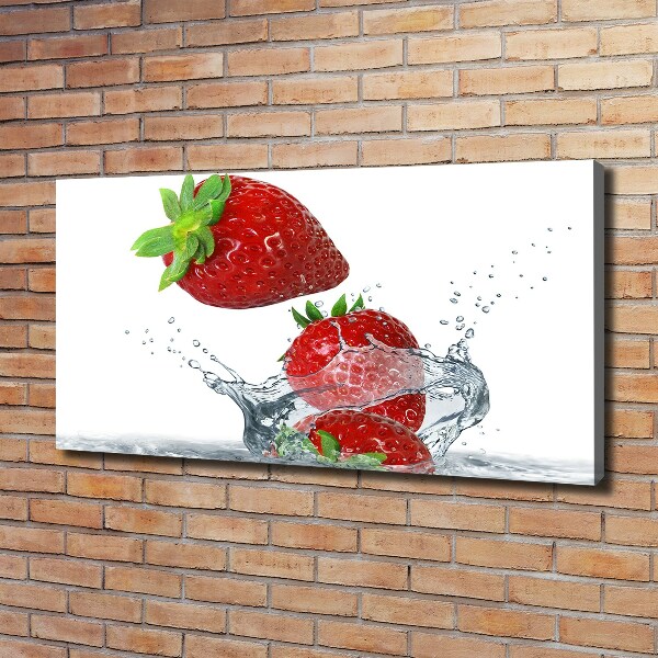Quadro su tela Fragole e acqua