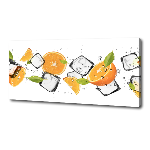 Foto quadro su tela Arance con ghiaccio