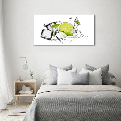 Quadro su tela Lime con ghiaccio