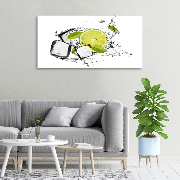 Quadro su tela Lime con ghiaccio