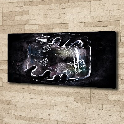 Foto quadro su tela Farfalle in un barattolo