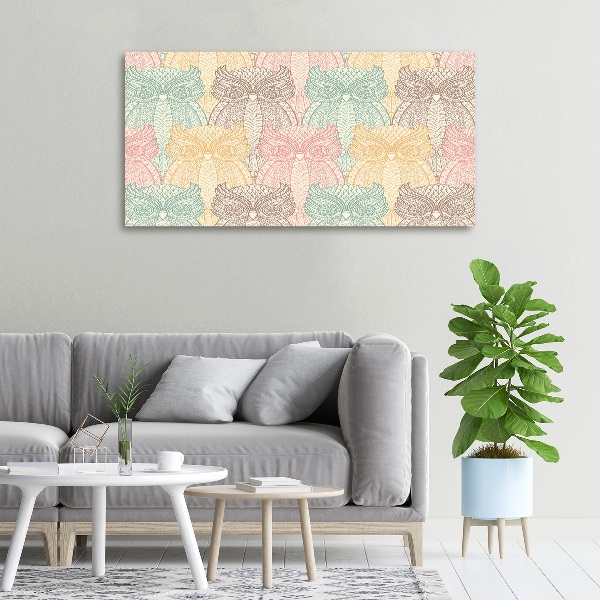 Foto quadro su tela Gufi