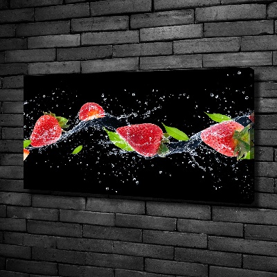 Quadro su tela Fragole e acqua