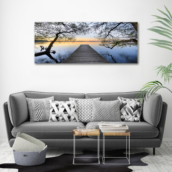 Foto quadro su tela Molo sul lago