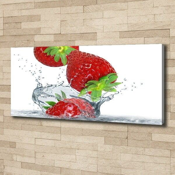 Quadro stampa su tela Fragole e acqua