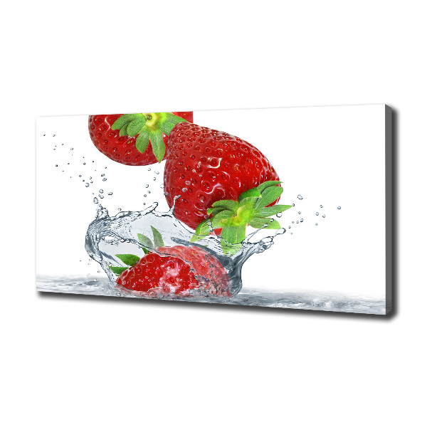 Quadro stampa su tela Fragole e acqua