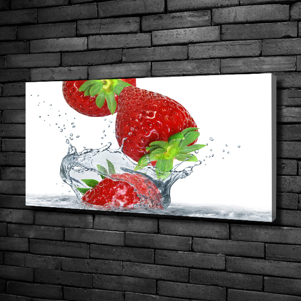 Quadro stampa su tela Fragole e acqua
