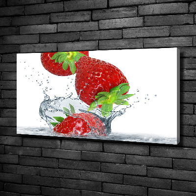 Quadro stampa su tela Fragole e acqua