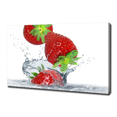 Quadro stampa su tela Fragole e acqua